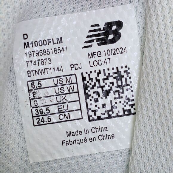 New Balance 1000 Shoes M1000FLM Mineral Sea Salt Grey Men\'s Size 6.5 Women\'s 8 main image 4